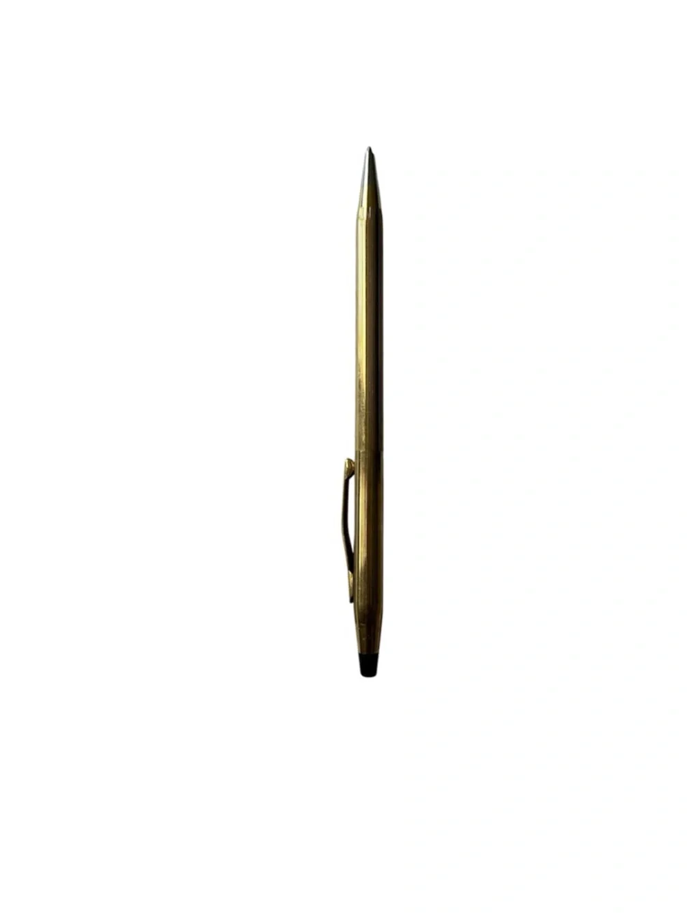 Antique Vintage 40s Preppy Collegiate Regency Sleek 10kt Gold Ballpoint Pen Used
